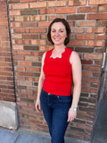 Sleeveless Ribbed Pullover
