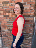 Sleeveless Ribbed Pullover