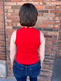 Sleeveless Ribbed Pullover