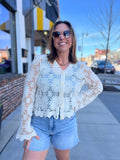 Scallop Lace Button Up