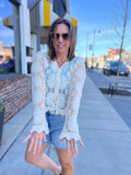 Scallop Lace Button Up