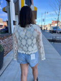 Scallop Lace Button Up