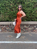 Racer Neck Sleeveless Midi Dress