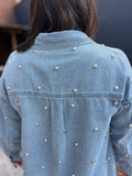 Silver Stud Detail Denim Shirt
