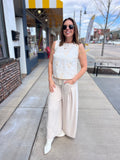 Embroidered Floral Sleeveless Top