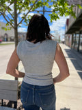 Surplice Hem Drop Shoulder Tank