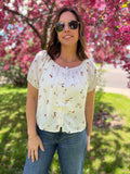 Floral Front Button Up