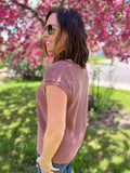 Ribbed V Neck Henley