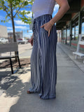 Striped Drawstring Pants