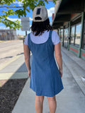 Zip Up Denim Mini Dress