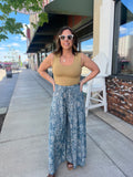 Floral Wide Leg Boho Pants