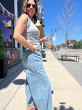 Drawstring Barrel Jeans