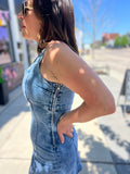 Sleeveless Denim Mini Dress