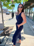 Sleeveless Surplice Cropped Jumpsuit