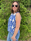 Embroidered Sleeveless Top
