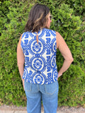 Embroidered Sleeveless Top