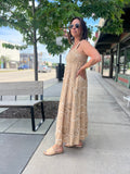 Floral Embroidered Sleeveless Midi