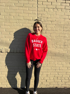 "The Badger State" Wisconsin Crewneck
