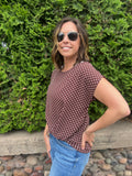 Short Sleeve Blouse With Front Twist