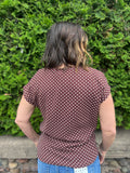 Short Sleeve Blouse With Front Twist