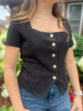 Square Neck Patch Pocket Button Down