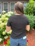 Square Neck Patch Pocket Button Down
