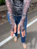 Floral Mesh Long Sleeve