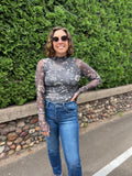 Floral Mesh Long Sleeve