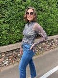 Floral Mesh Long Sleeve