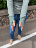 Henley Top With Contrast