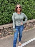 Henley Top With Contrast