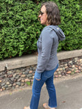 Henley Ribbed Hoodie
