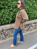 Ribbed Hooded Sweatshirt