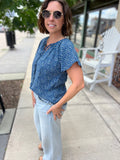 Floral Flutter Sleeve Blouse
