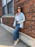 Acid Wash Knit Shacket