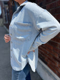 Acid Wash Knit Shacket