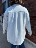Acid Wash Knit Shacket