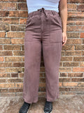 Wide Leg Pants W/Drawstring