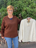 Oversized V Neck Sweater
