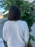 Puff Sleeve Cable Sweater