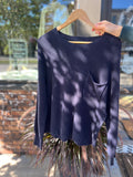 Cropped Long Sleeve Sweater