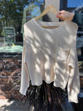 Cropped Long Sleeve Sweater