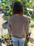 Ribbed Long Sleeve Henley Sweater