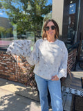 Textured Long Sleeve Pullover