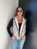 Quilted Polka Dot Pattern Vest