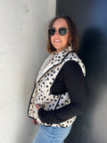 Quilted Polka Dot Pattern Vest