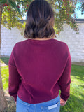 V Neck Long Sleeve Pullover Sweater