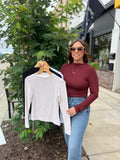 Basic Ribbed Mock Neck Top