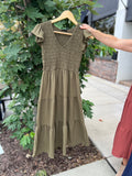 Flutter Sleeve Maxi Dress