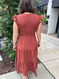 Flutter Sleeve Maxi Dress